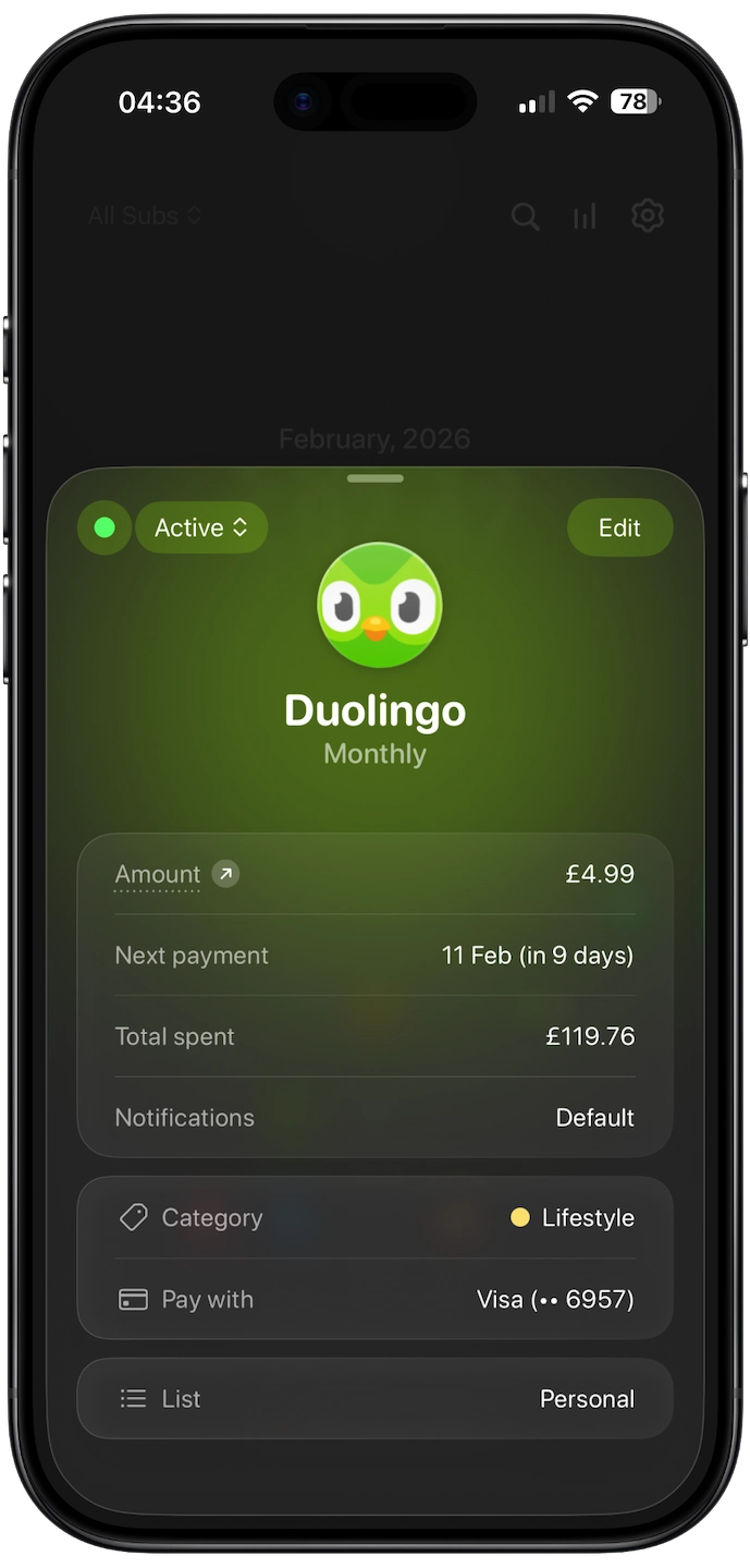 Subscription Day iOS Screen 6